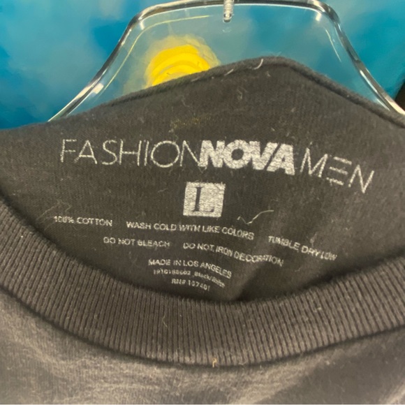 FASHION NOVA MEN CREATIVE DIRECTOR BLACK T SHIRT - SZ L - Picture 3 of 3